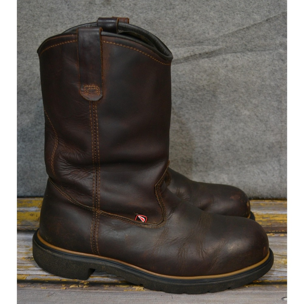 Red Wing Shoes Boots Mens 10 EE Brown Leather Waterproof Steel Toe Work 2272